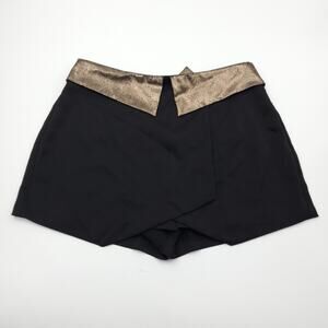 Guess Metallic Fold Over Skort Size 4